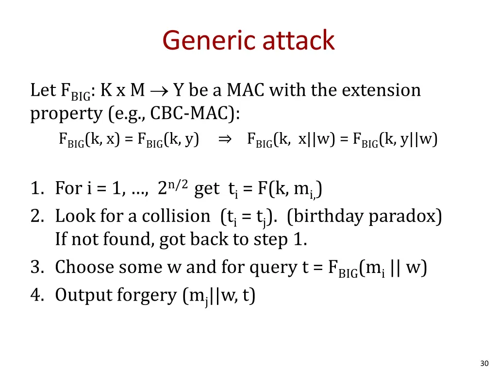 generic attack