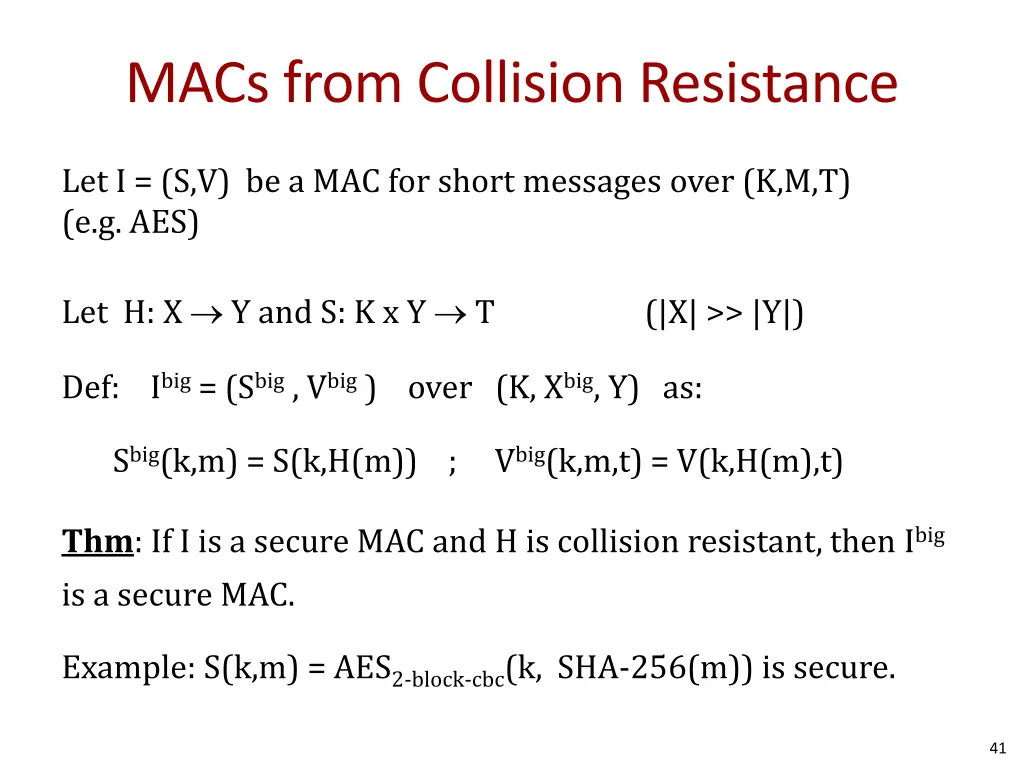 macs from collision resistance