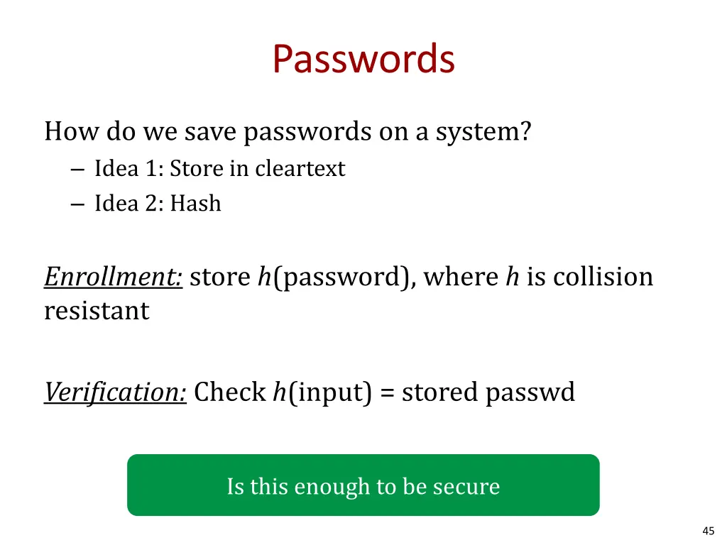 passwords