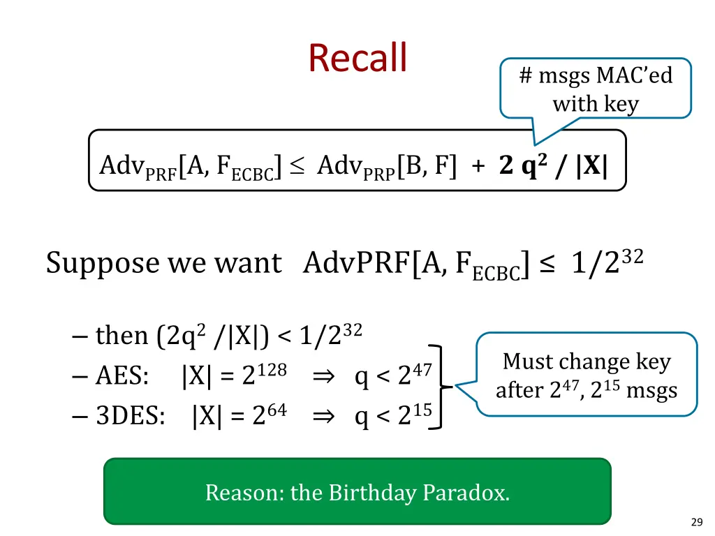 recall