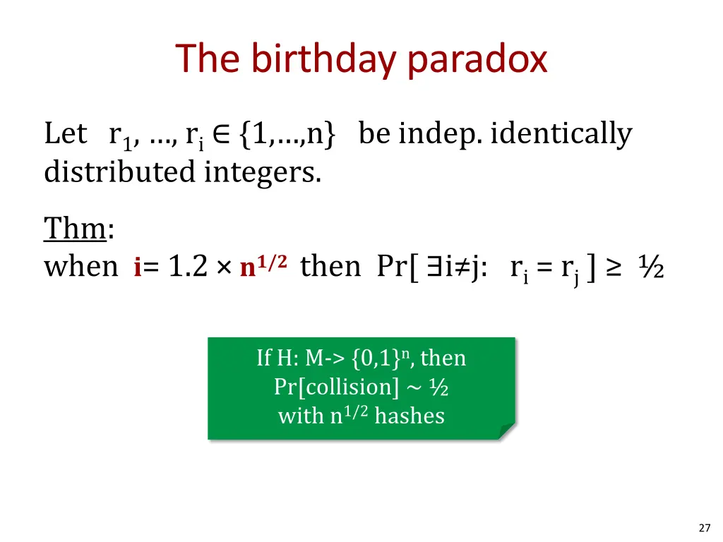 the birthday paradox