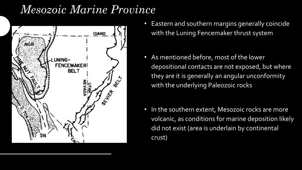 mesozoic marine province