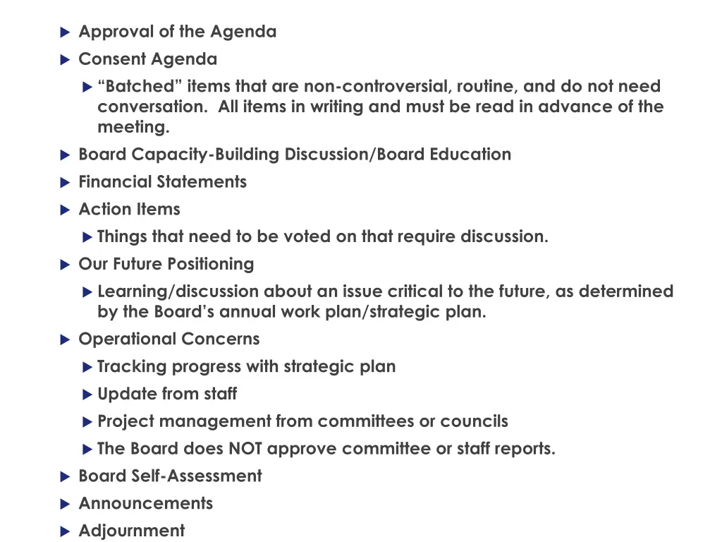 approval of the agenda consent agenda batched