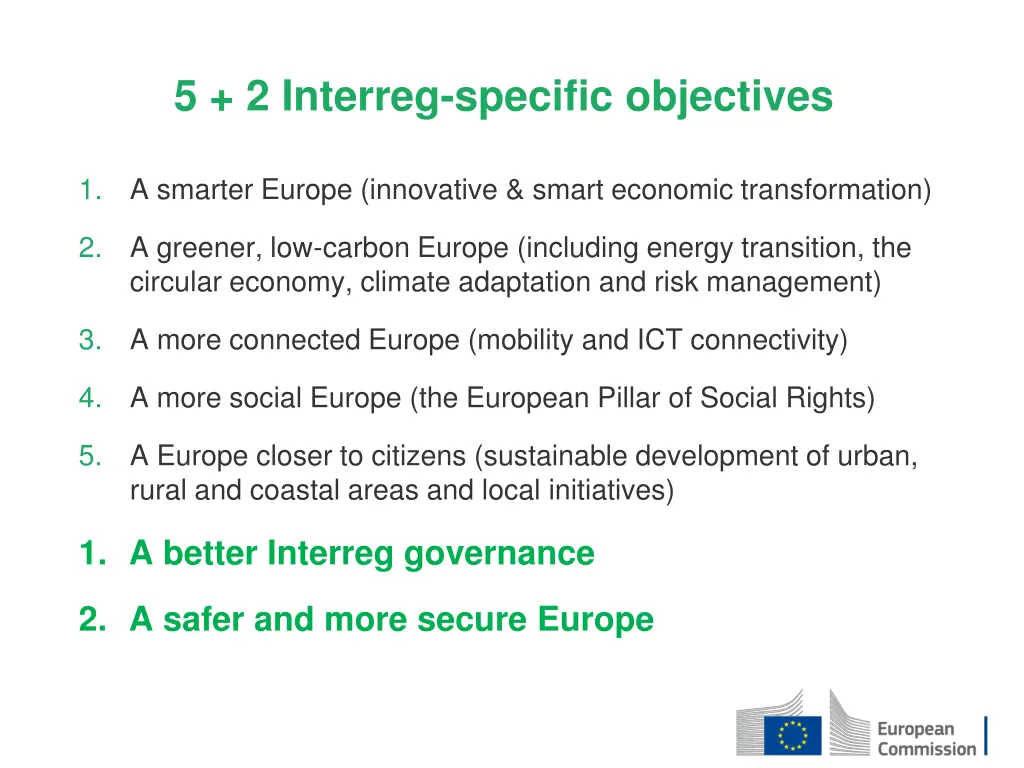 5 2 interreg specific objectives