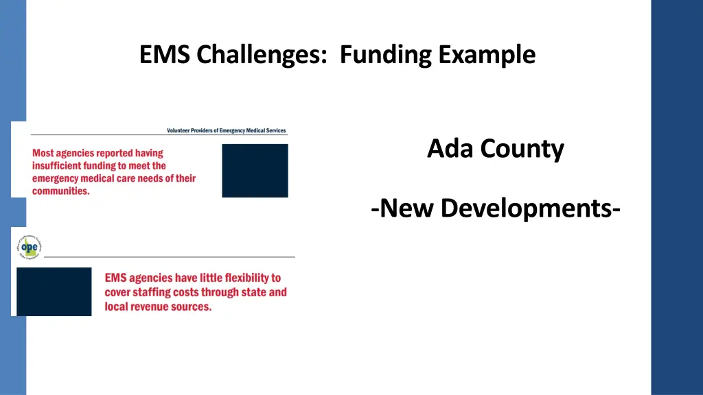 ems challenges funding example
