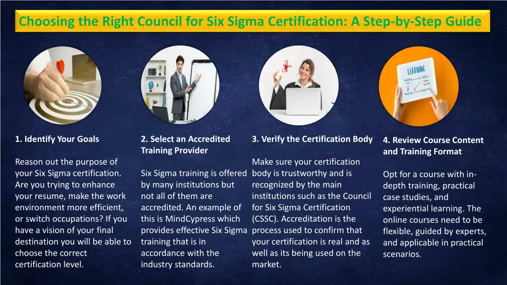 choosing the right council for six sigma