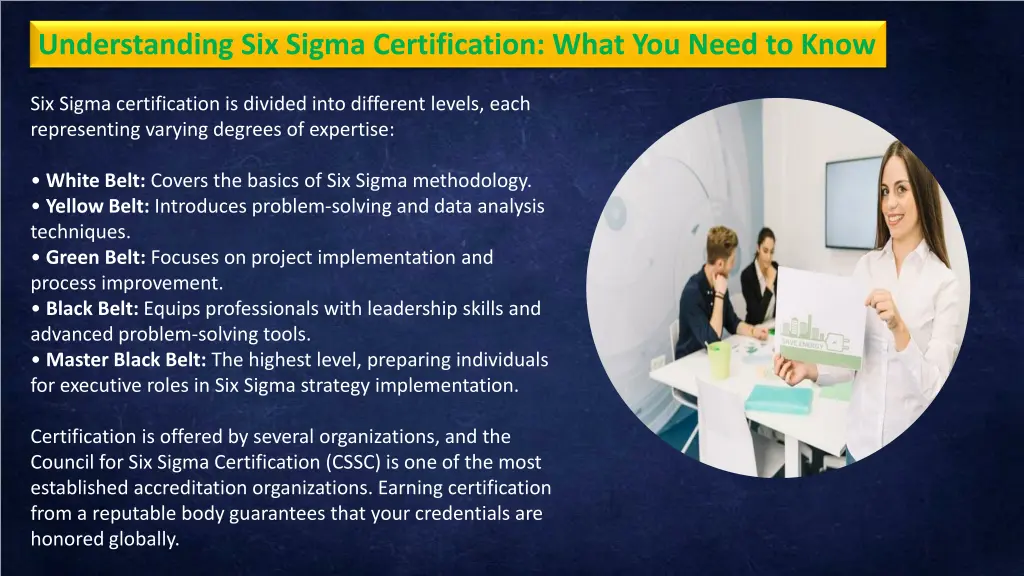 understanding six sigma certification what