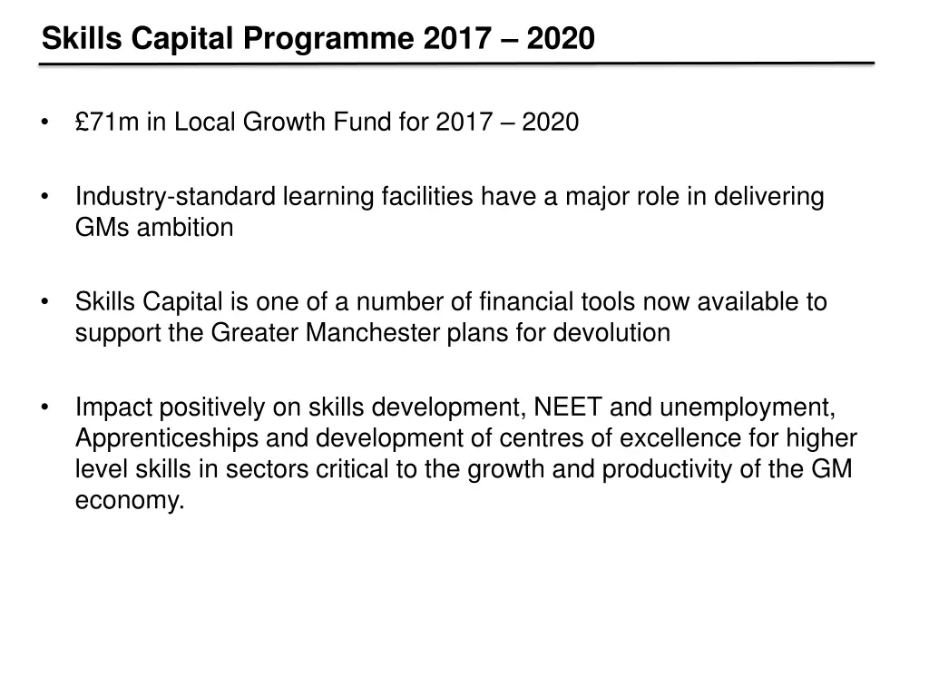 skills capital programme 2017 2020