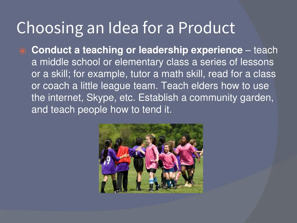 choosing an idea for a product
