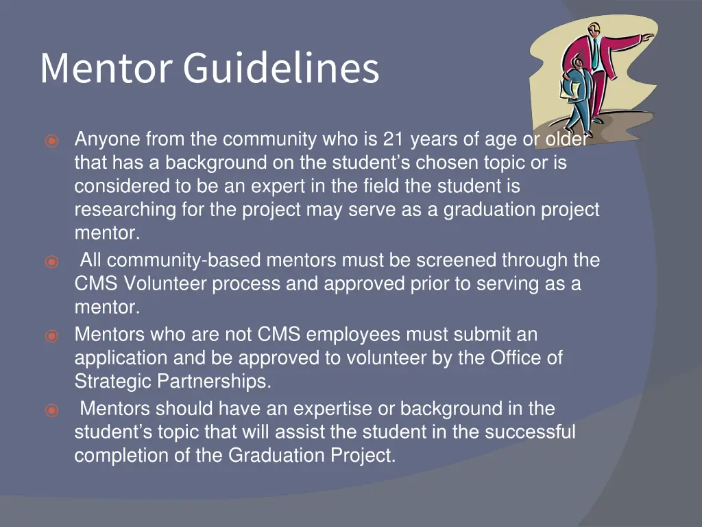 mentor guidelines