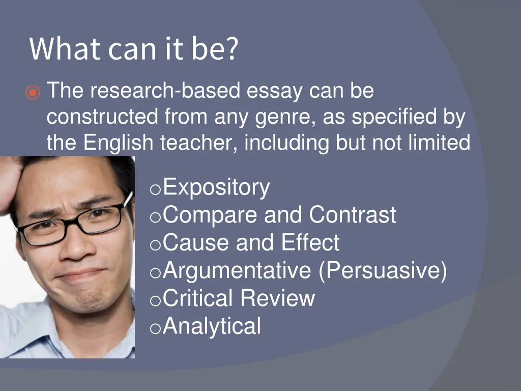 what can it be the research based essay