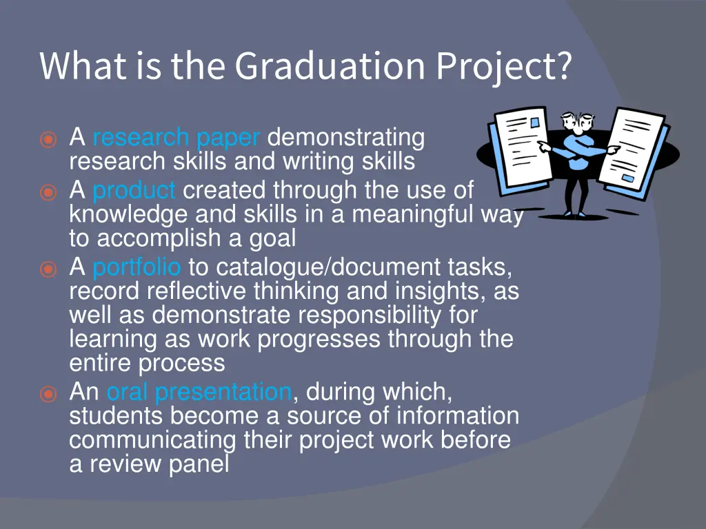 what is the graduation project