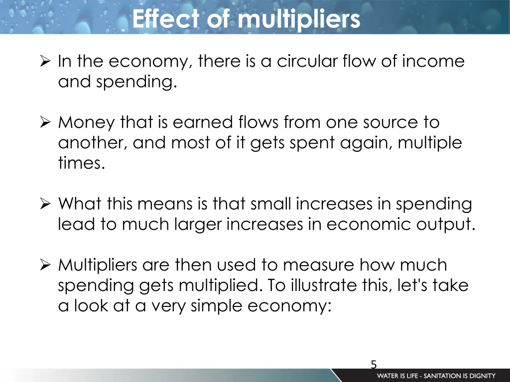 effect of multipliers