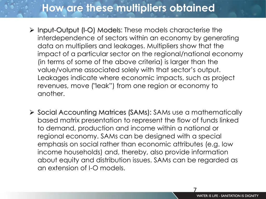 how are these multipliers obtained