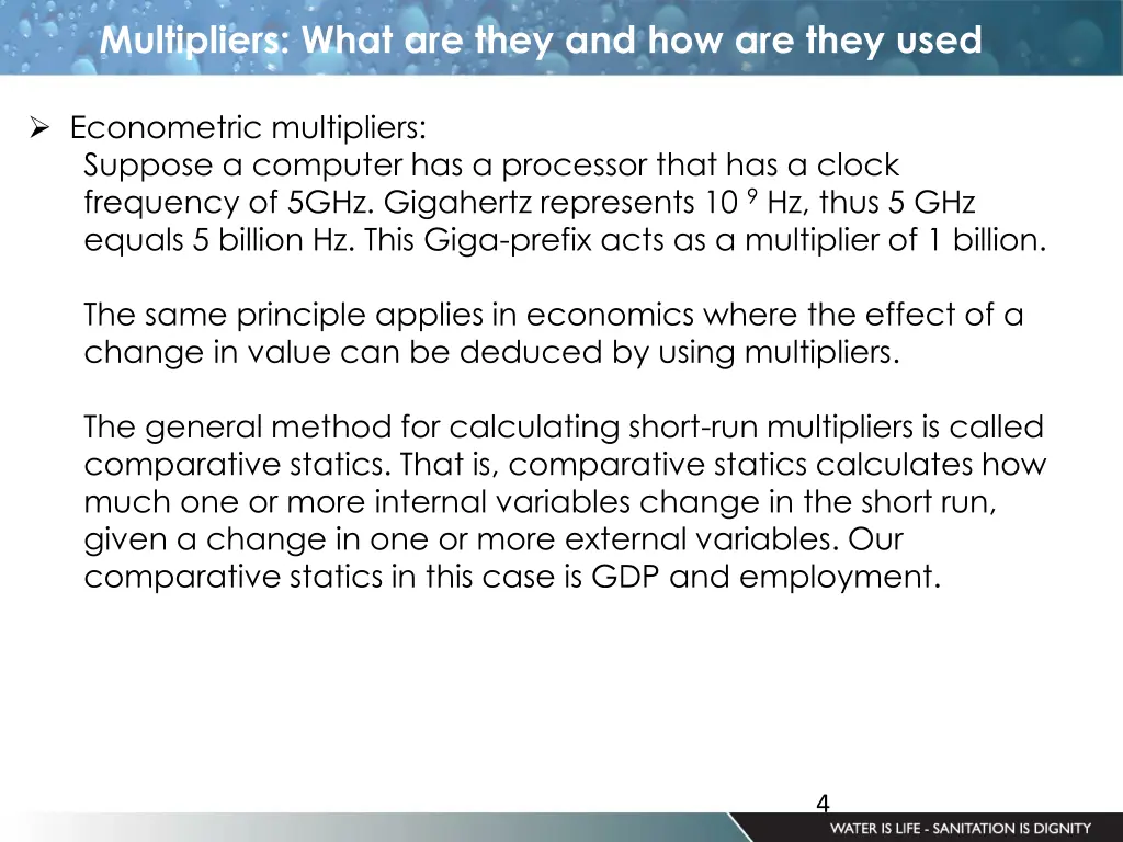 multipliers what are they and how are they used