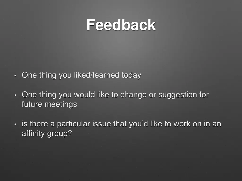 feedback