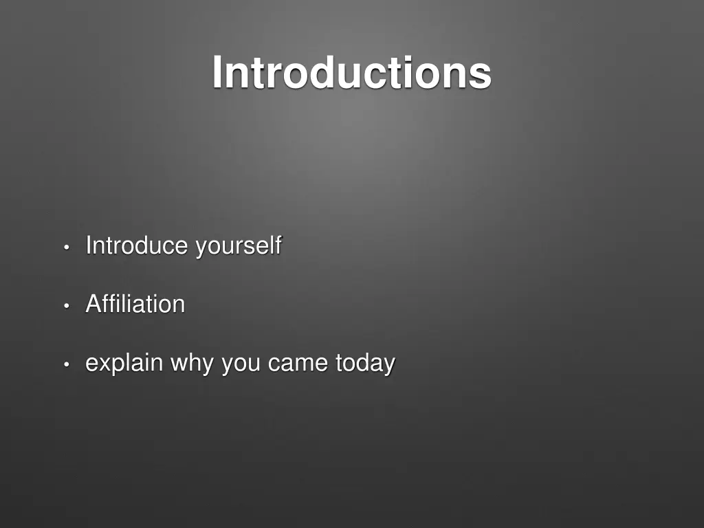 introductions