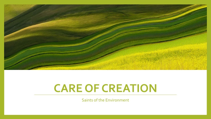 care of creation