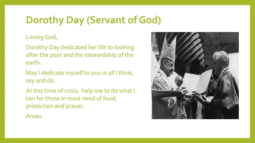 dorothy day servant of god
