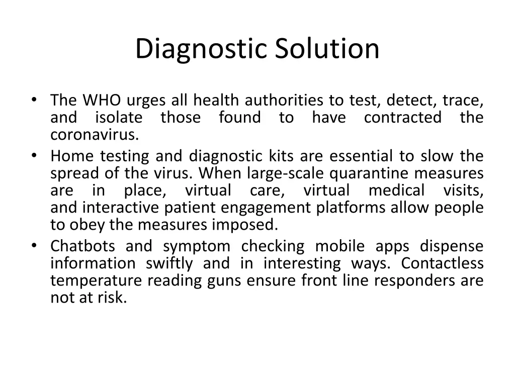 diagnostic solution