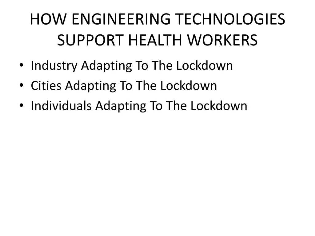 how engineering technologies support health 1
