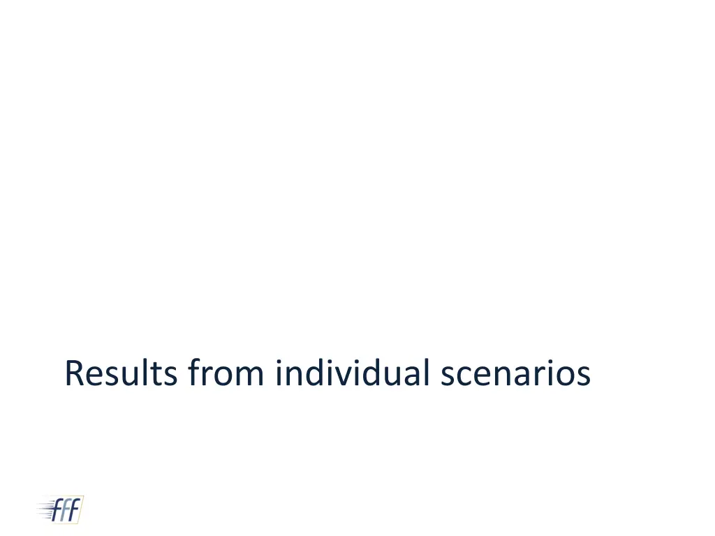 results from individual scenarios