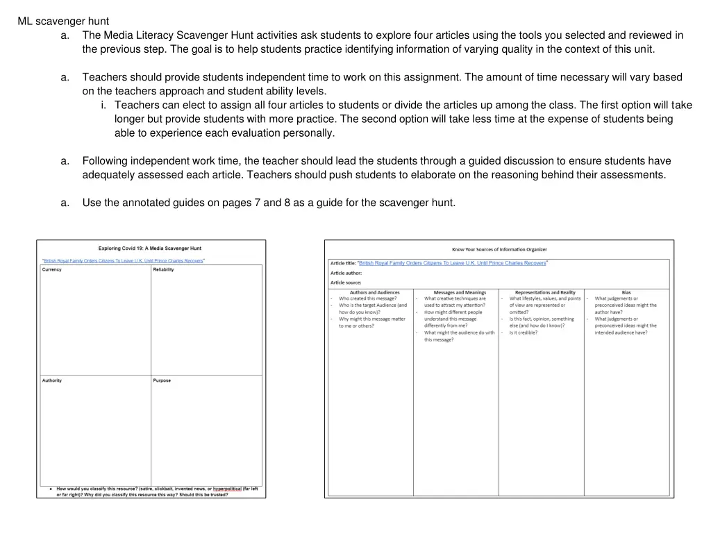 ml scavenger hunt a