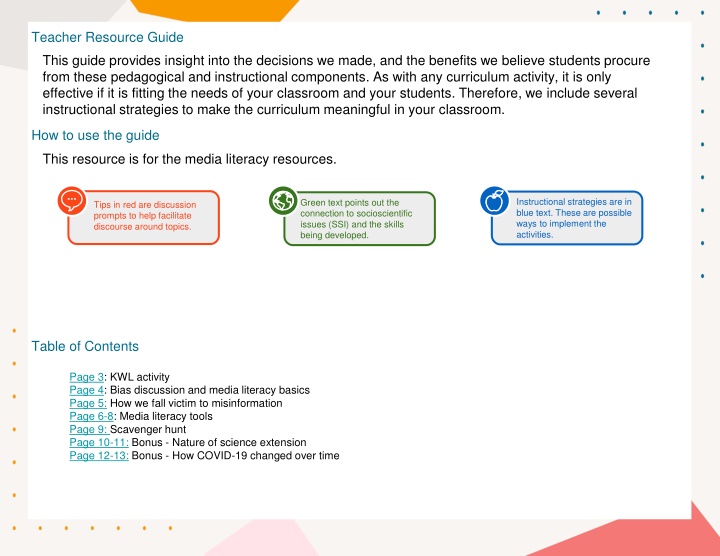 teacher resource guide