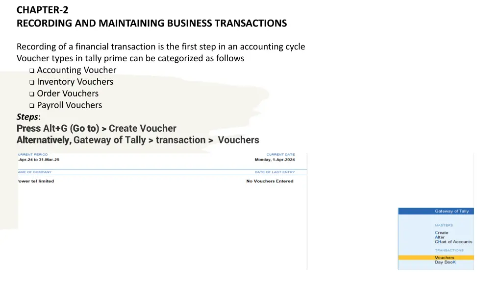 chapter 2 recording and maintaining business