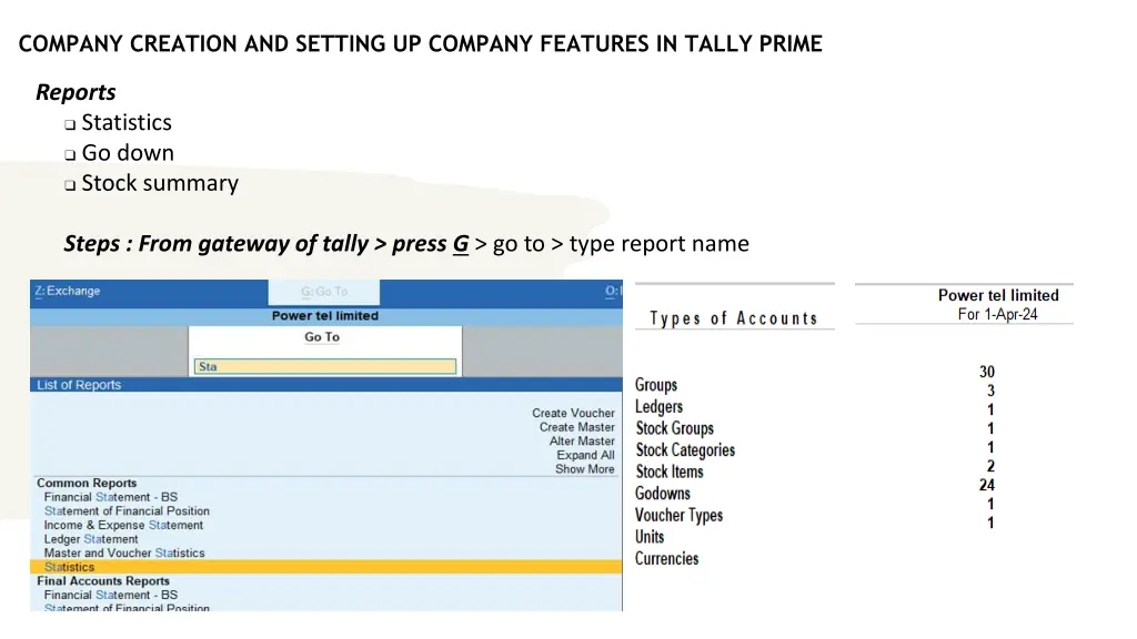 company creation and setting up company features 13