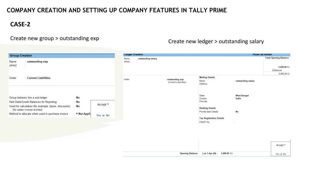 company creation and setting up company features 9