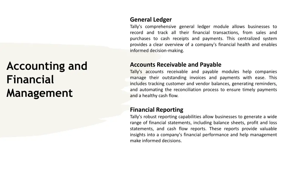 general ledger tally s comprehensive general