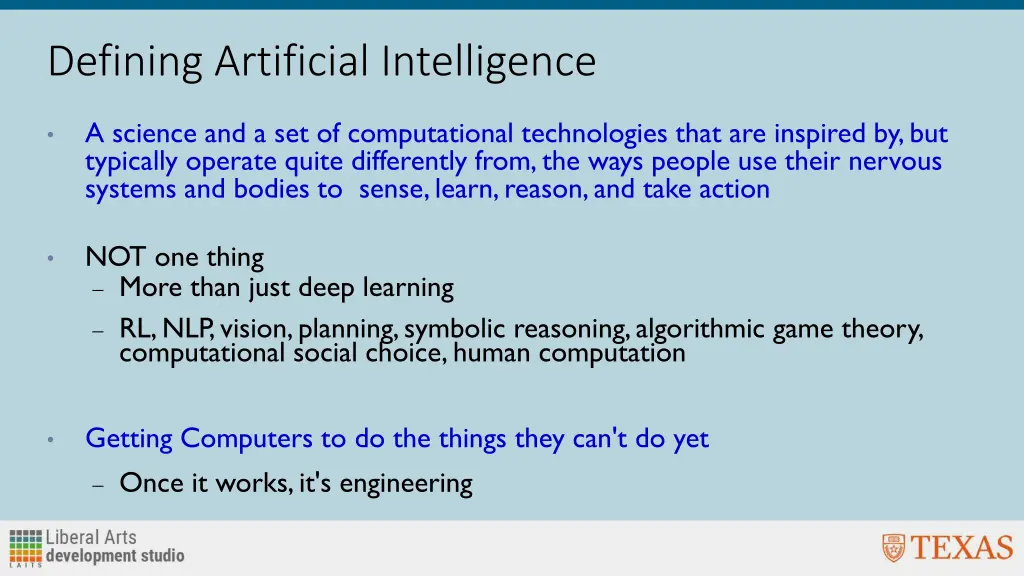 defining artificial intelligence