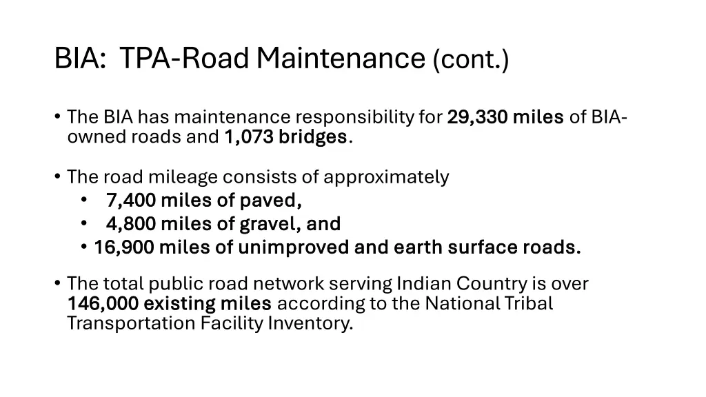 bia tpa road maintenance cont