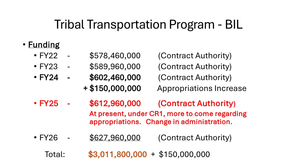 tribal transportation program bil