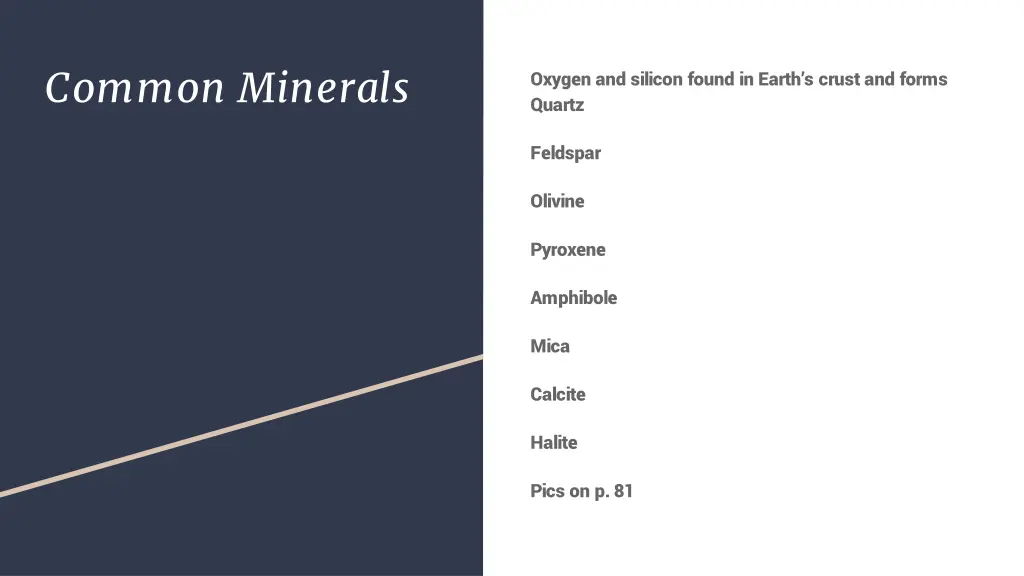 common minerals