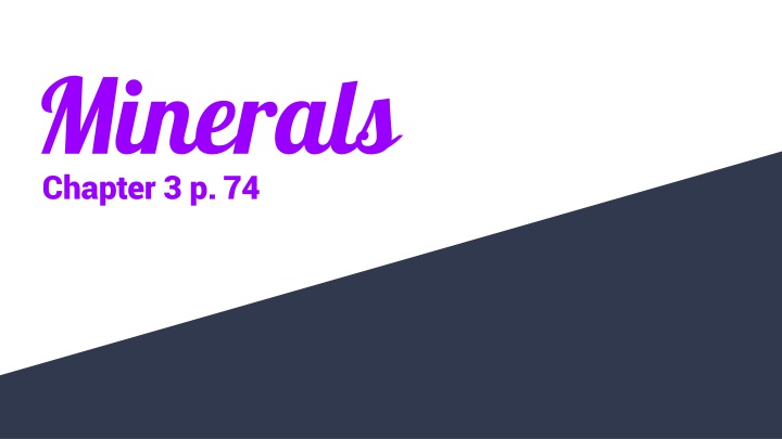 minerals chapter 3 p 74