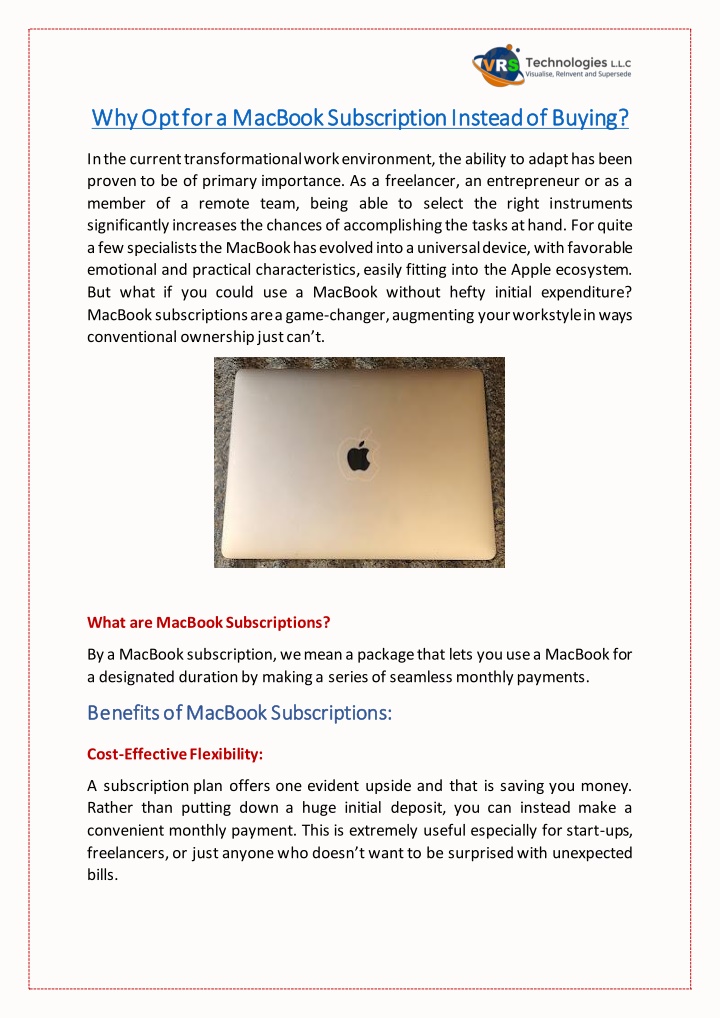 why opt for why opt for a macbook subscription