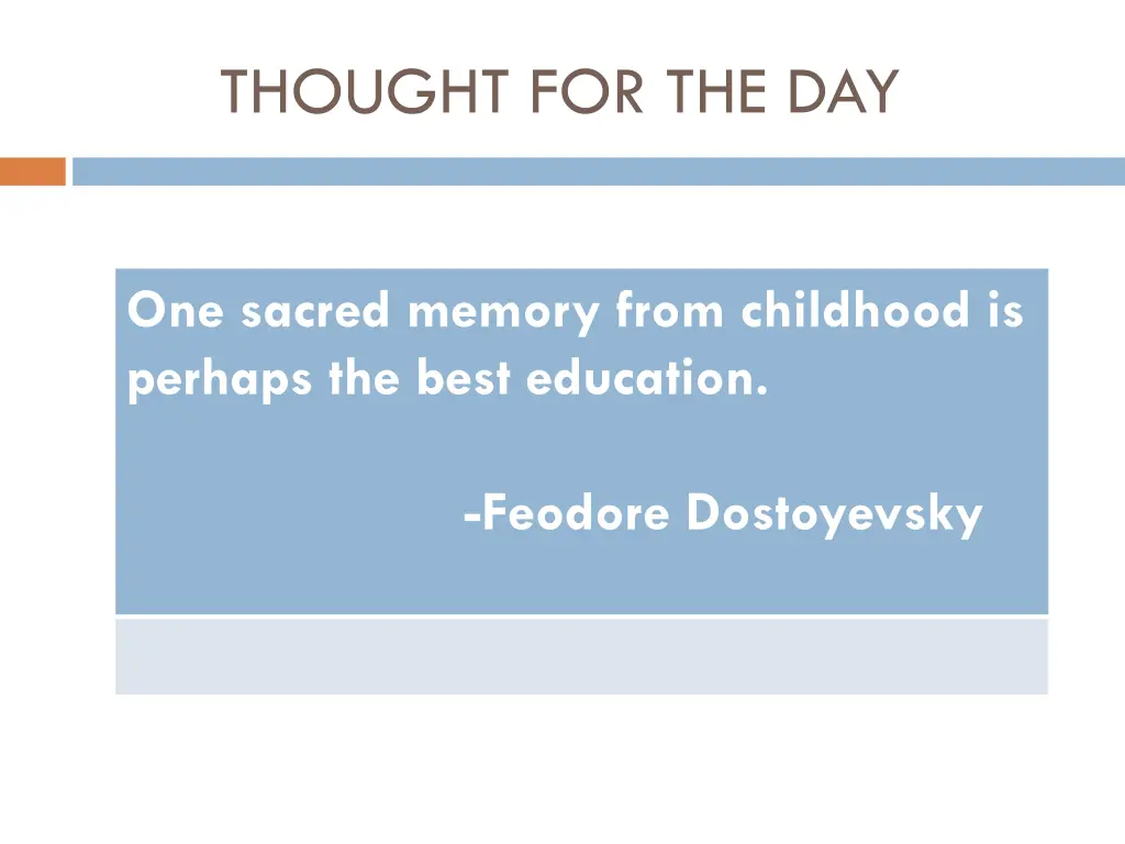 thought for the day