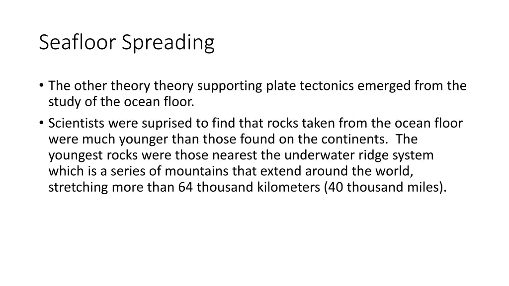 seafloor spreading