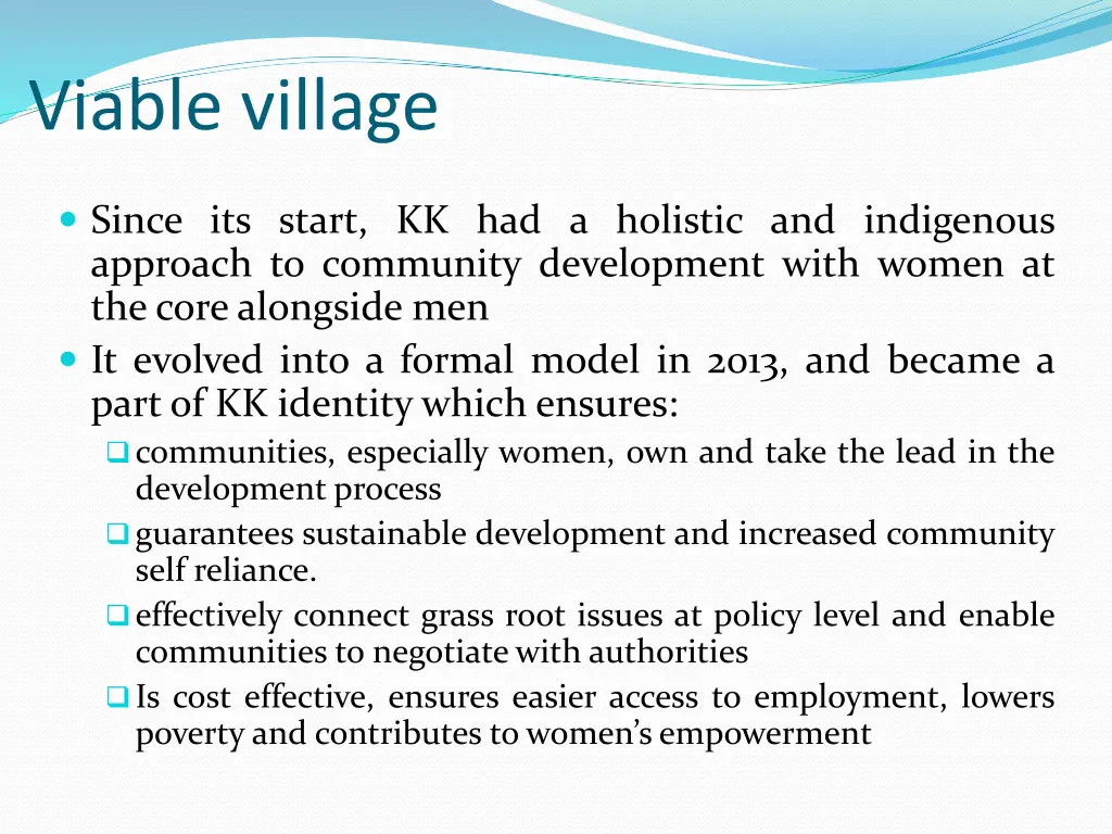 viable village