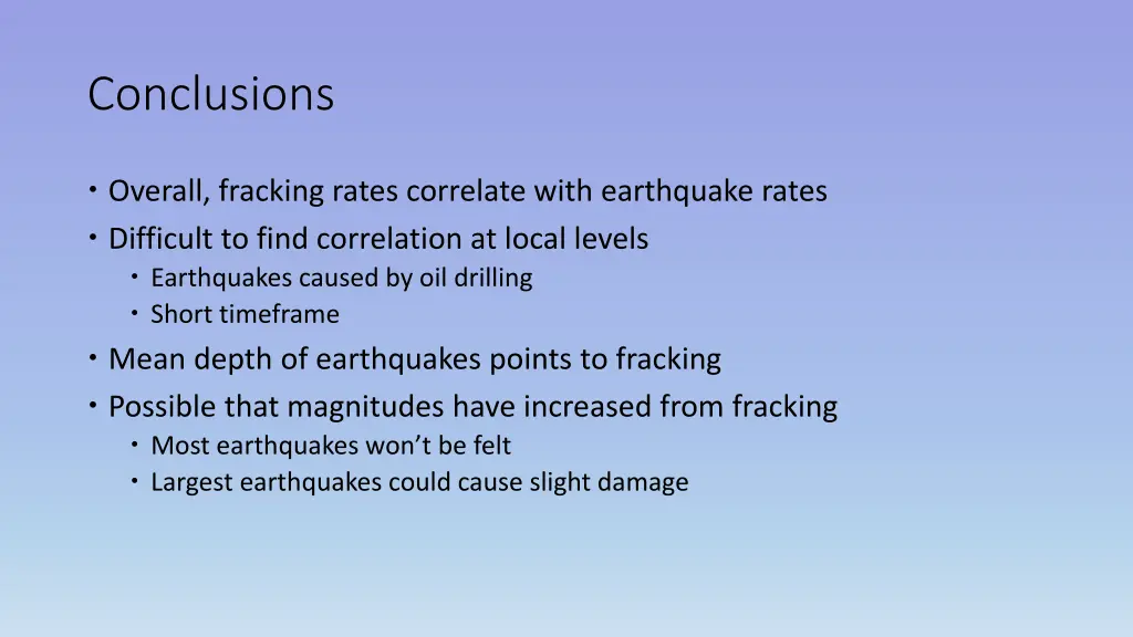 conclusions