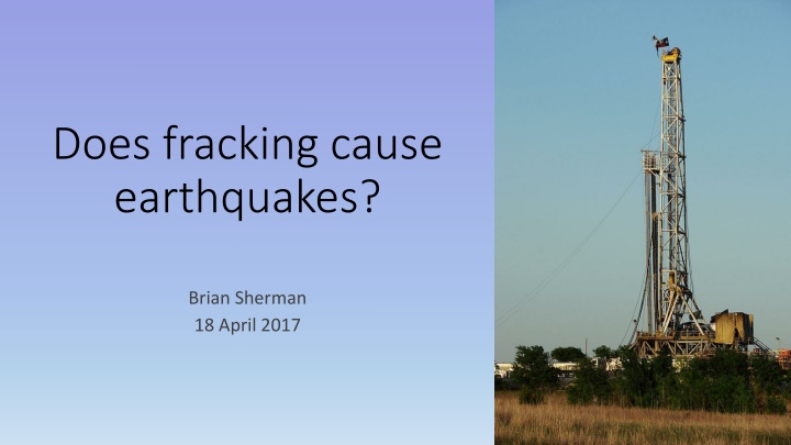 does fracking cause earthquakes