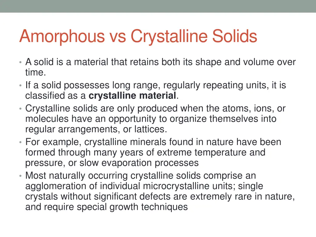 amorphous vs crystalline solids