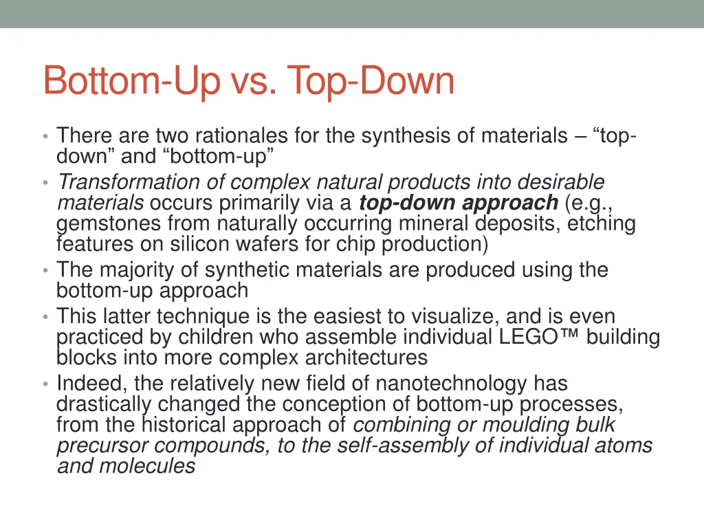 bottom up vs top down