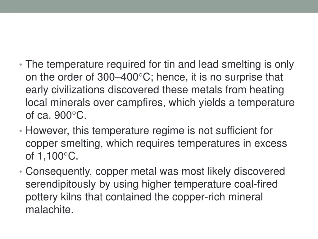 the temperature required for tin and lead