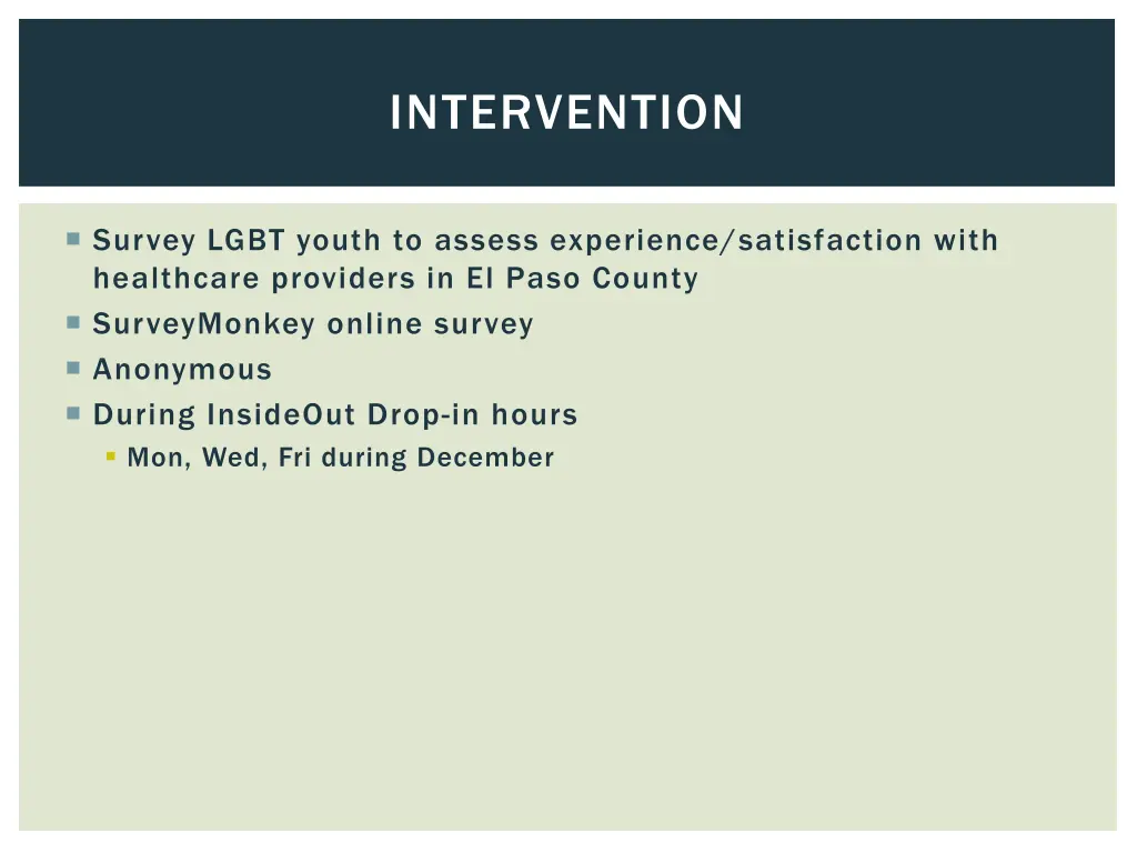 intervention