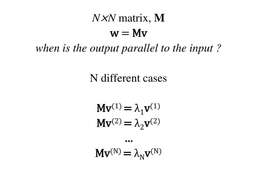 n n matrix m w w mv