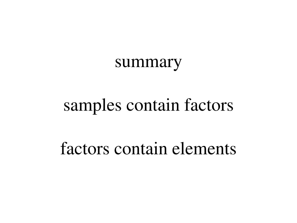 summary