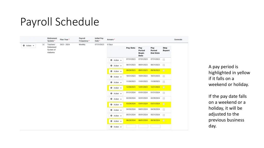 payroll schedule 2